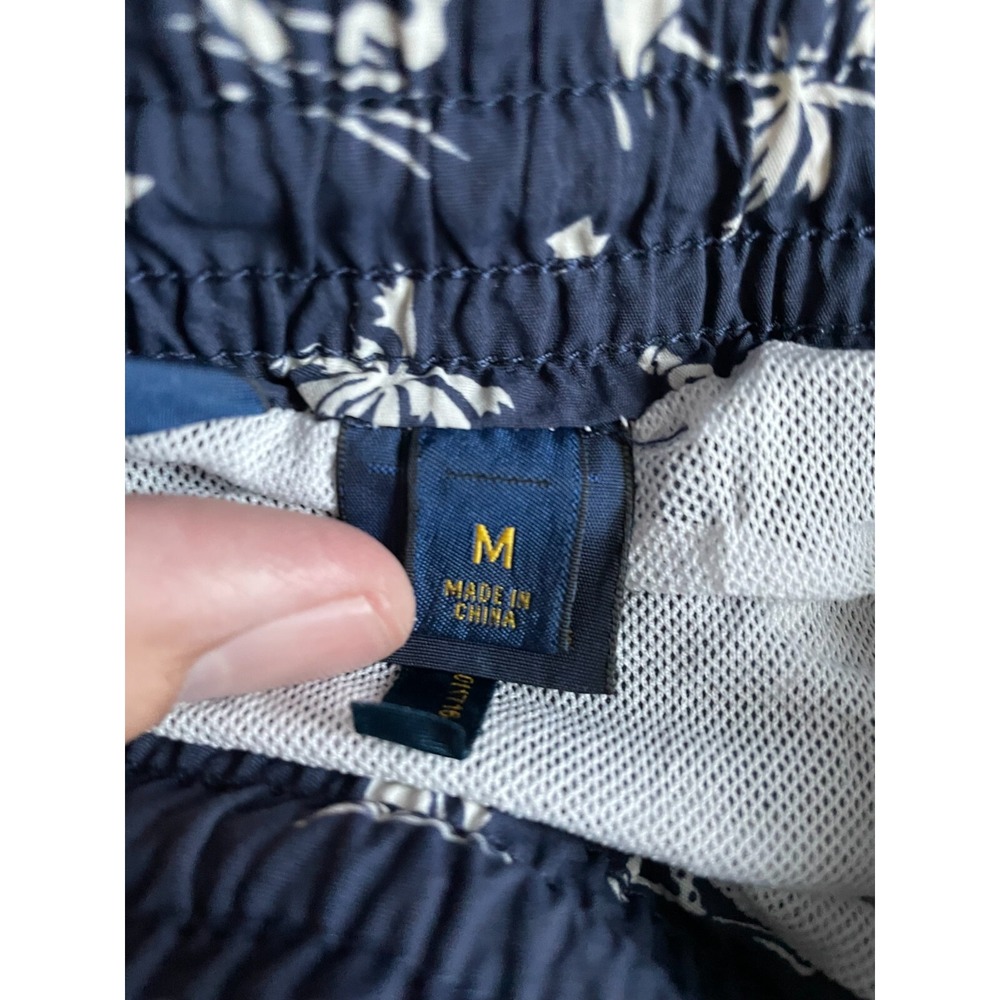 Polo Ralph Lauren Swim Trunks Mens Medium Navy Tropical Palm Tree Sailboat Print - Picture 7 of 11